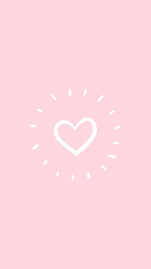 Girly Phone Glowing Heart Wallpaper