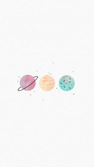 Girly Phone Planets Wallpaper