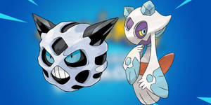 Glalie Beside Froslass Wallpaper