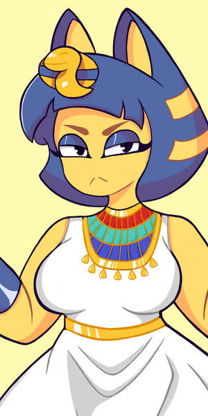 Glaring Ankha Animal Crossing Wallpaper