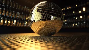 Gleaming Disco Ball Nightclub Setting Wallpaper