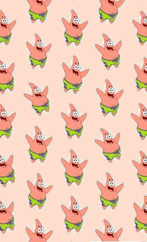 Gleeful Patrick Sticker Aesthetic Wallpaper