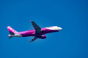 Gliding Peach Aviation Plane Wallpaper