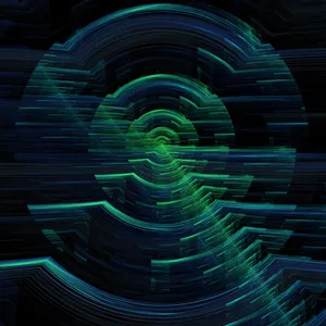 Glitch Circle Hologram Wallpaper