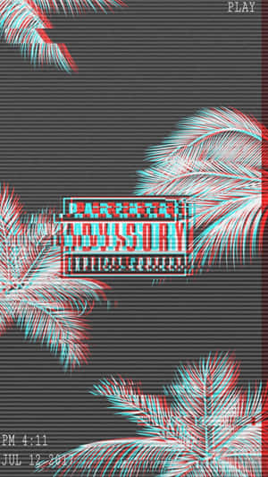 Glitch Effect Parental Advisory Wallpaper