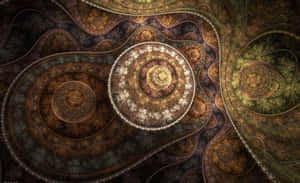 Glittering Earth Tone Fractals Wallpaper
