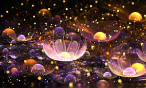 Glittering Lotus Flowers Tumblr Laptop Wallpaper