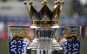 Glittering Trophy Of The Premier League Wallpaper