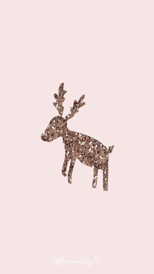 Glittery Moose Artwork Wallpaper