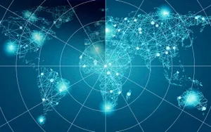 Global Network Connectivity Map Wallpaper