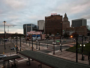 Gloomy Day At Newark New Jersey Wallpaper