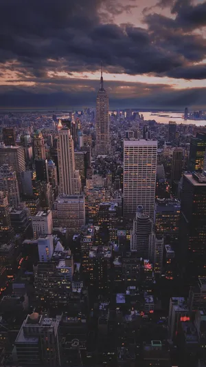 Gloomy New York City Iphone X Wallpaper