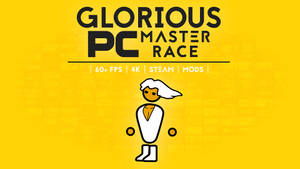 Glorious Pc Master Race Guy Yellow Wallpaper