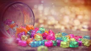 Glossy Gummy Candies Wallpaper