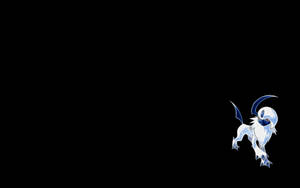 Glowing Absol Black Background Wallpaper