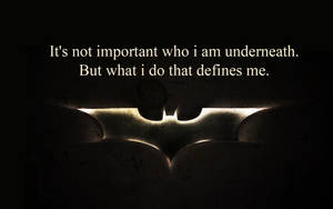 Glowing Batman Logo Quotes Wallpaper