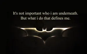 Glowing Batman Logo Quotes Wallpaper