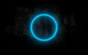 Glowing Blue Circle Outline Wallpaper