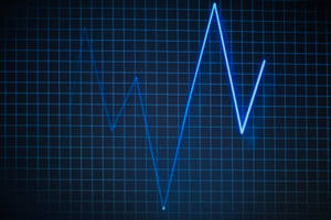 Glowing Blue Heartbeat Wallpaper