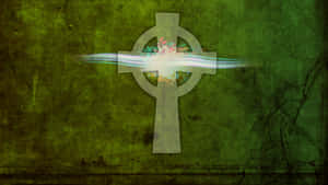 Glowing Celtic Irish Cross Wallpaper