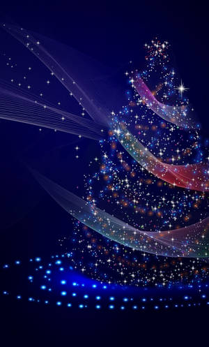 Glowing Christmas Tree Iphone Wallpaper