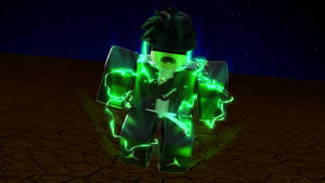 Glowing Green Cool Roblox Wallpaper