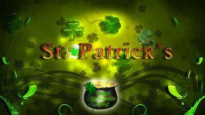 Glowing Green St Patrick's Day Wallpaper