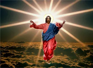 Glowing Halo Of Jesus In Heaven Wallpaper