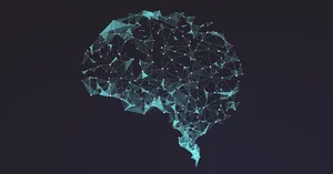 Glowing Light Blue Cerebral Cortex Wallpaper