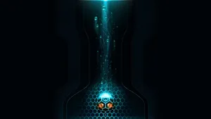 Glowing Mechanical Core Darlk Wallpaper