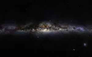 Glowing Milky Way At The Dark Space Wallpaper