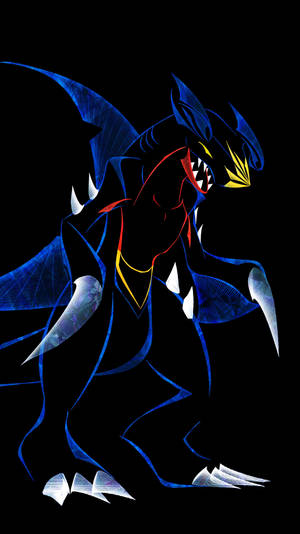 Glowing Neon Garchomp Fanart Wallpaper