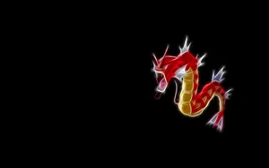 Glowing Neon Gyarados - Unleash Your Power! Wallpaper