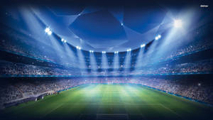 Glowing Night At The Sports Stadium Wallpaper