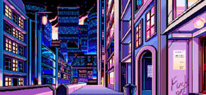 Glowing Pixel Art With Aesthetically Pleasing Patterns Wallpaper