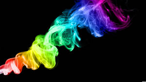 Glowing Rainbow Smoke Pride Wallpaper