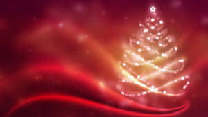 Glowing Red Christmas Background Wallpaper