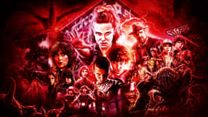 Glowing Red Stranger Things Wallpaper