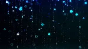 Glowing Snowflakes Pattern In Winter Wallpaper