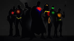 Glowing Symbol Justice League Wallpaper