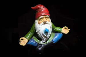Gnome Doing Meditation Wallpaper