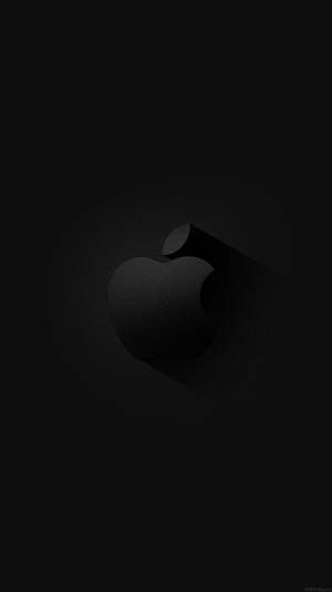 Go Dark With The Sleek Apple Logo Wallpaper