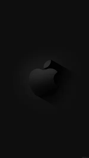 Go Dark With The Sleek Apple Logo Wallpaper