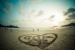 Goa India Heart In Sand Wallpaper