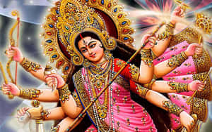 Goddess Durga Traditional Artwork Wallpaper