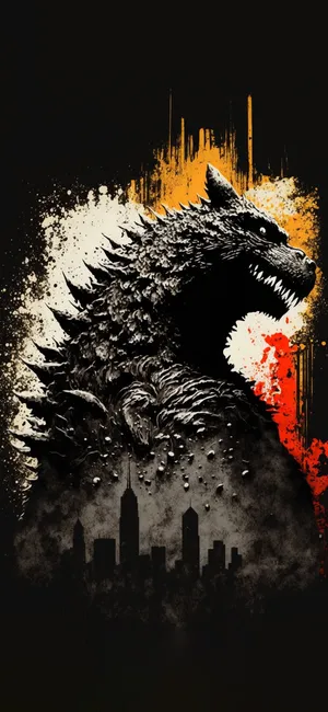 Godzilla Rampage Artwork Wallpaper