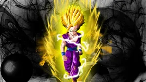 Gohan In Super Saiyan 2 Charged Up Wallpaper