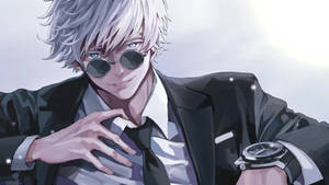 Gojo Sataru In Suit And Tie Wallpaper