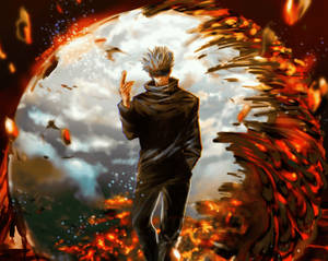 Gojo Satoru Conquering Jujutsu Kaisen's Curse Wallpaper