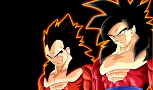 Goku And Vegeta, Two Of The Most Powerful Characters In The Dragon Ball Z Universe Wallpaper